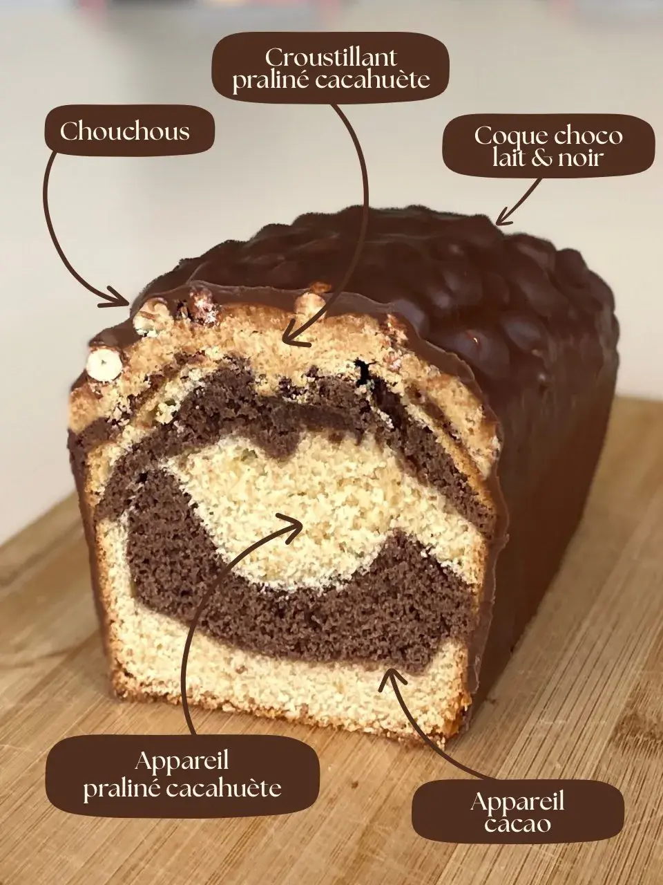 Cake marbré praliné cacahuète, photo 3 sur 3