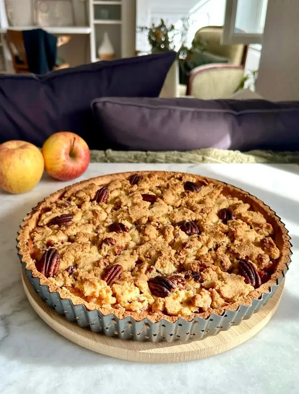 Tarte pomme, coing & pécan