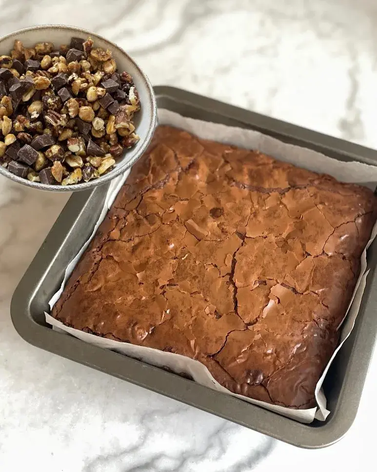 Brownie chocolat et fruits secs caramélisés